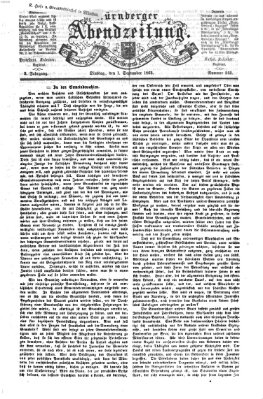 Nürnberger Abendzeitung Dienstag 1. September 1863