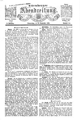 Nürnberger Abendzeitung Donnerstag 10. September 1863