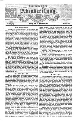 Nürnberger Abendzeitung Freitag 11. September 1863