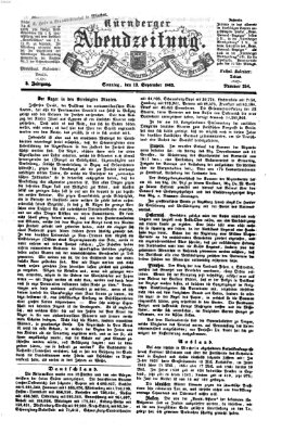 Nürnberger Abendzeitung Sonntag 13. September 1863