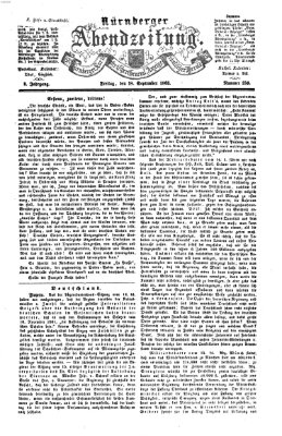 Nürnberger Abendzeitung Freitag 18. September 1863