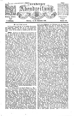 Nürnberger Abendzeitung Sonntag 20. September 1863