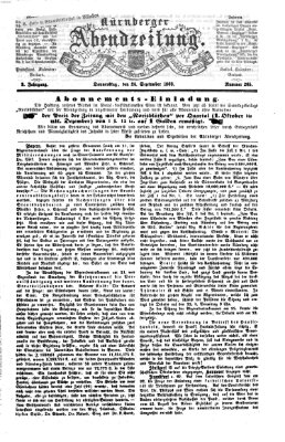 Nürnberger Abendzeitung Donnerstag 24. September 1863