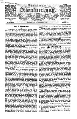 Nürnberger Abendzeitung Samstag 26. September 1863