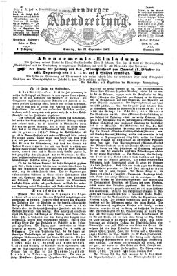 Nürnberger Abendzeitung Sonntag 27. September 1863