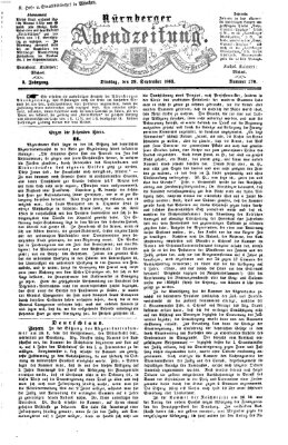 Nürnberger Abendzeitung Dienstag 29. September 1863