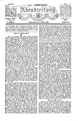 Nürnberger Abendzeitung Donnerstag 8. Oktober 1863