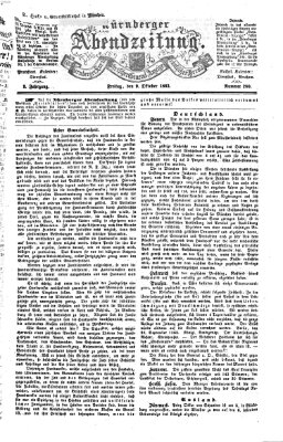 Nürnberger Abendzeitung Freitag 9. Oktober 1863