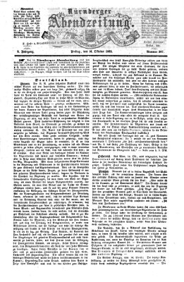 Nürnberger Abendzeitung Freitag 16. Oktober 1863