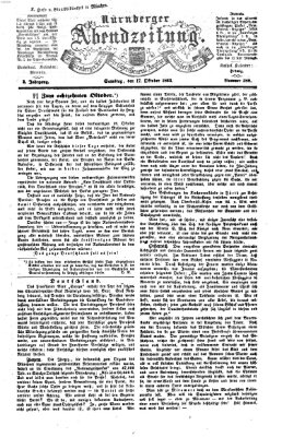 Nürnberger Abendzeitung Samstag 17. Oktober 1863