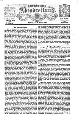 Nürnberger Abendzeitung Mittwoch 21. Oktober 1863