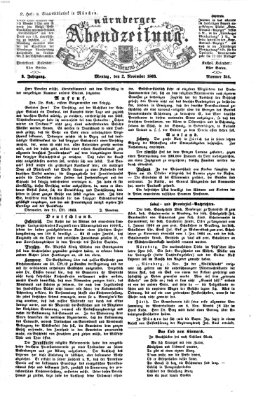 Nürnberger Abendzeitung Montag 2. November 1863