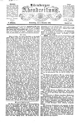 Nürnberger Abendzeitung Donnerstag 5. November 1863