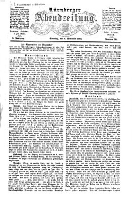 Nürnberger Abendzeitung Sonntag 8. November 1863