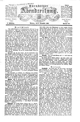 Nürnberger Abendzeitung Montag 9. November 1863