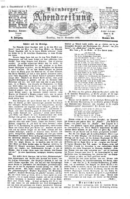 Nürnberger Abendzeitung Samstag 14. November 1863