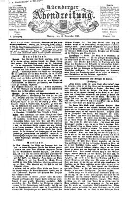 Nürnberger Abendzeitung Montag 16. November 1863