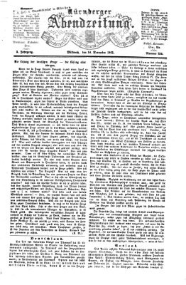 Nürnberger Abendzeitung Mittwoch 18. November 1863