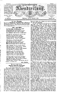 Nürnberger Abendzeitung Mittwoch 25. November 1863