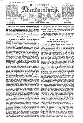 Nürnberger Abendzeitung Mittwoch 2. Dezember 1863