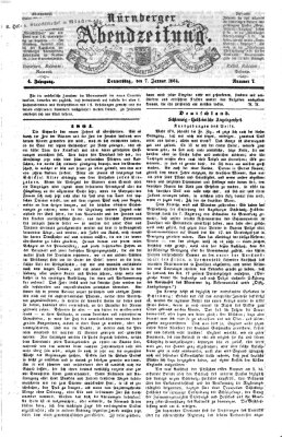 Nürnberger Abendzeitung Donnerstag 7. Januar 1864