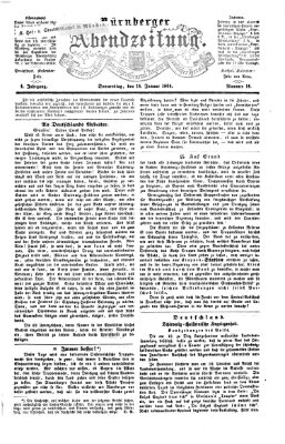 Nürnberger Abendzeitung Donnerstag 14. Januar 1864