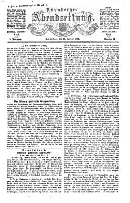 Nürnberger Abendzeitung Donnerstag 21. Januar 1864