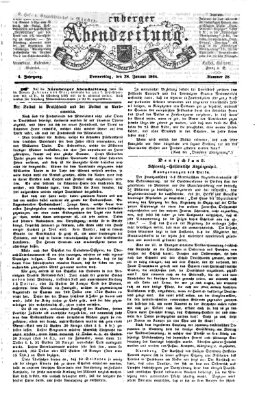 Nürnberger Abendzeitung Donnerstag 28. Januar 1864