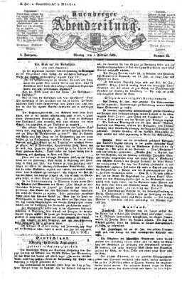 Nürnberger Abendzeitung Montag 1. Februar 1864