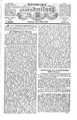 Nürnberger Abendzeitung Donnerstag 25. Februar 1864