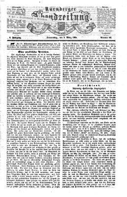 Nürnberger Abendzeitung Donnerstag 3. März 1864