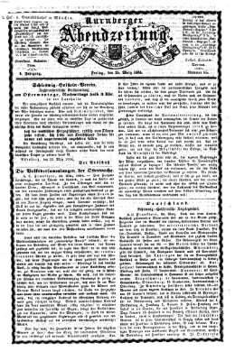 Nürnberger Abendzeitung Freitag 25. März 1864