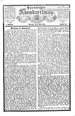 Nürnberger Abendzeitung Sonntag 3. April 1864