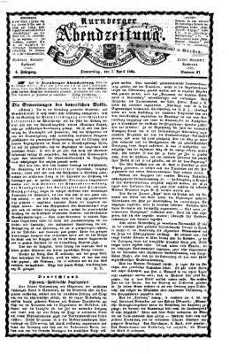 Nürnberger Abendzeitung Donnerstag 7. April 1864