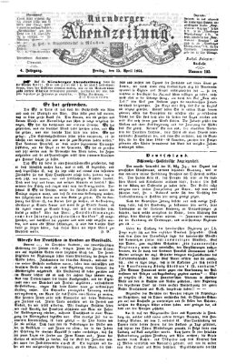 Nürnberger Abendzeitung Freitag 15. April 1864