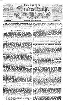 Nürnberger Abendzeitung Donnerstag 21. April 1864