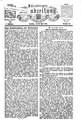 Nürnberger Abendzeitung Samstag 23. April 1864