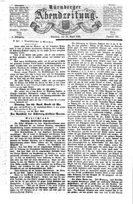 Nürnberger Abendzeitung Sonntag 24. April 1864