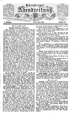 Nürnberger Abendzeitung Mittwoch 27. April 1864