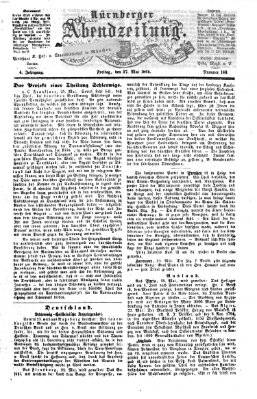 Nürnberger Abendzeitung Freitag 27. Mai 1864