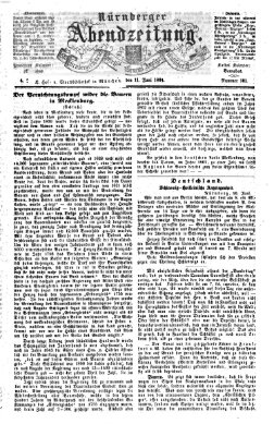 Nürnberger Abendzeitung Samstag 11. Juni 1864