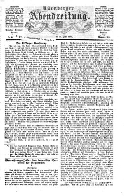 Nürnberger Abendzeitung Dienstag 14. Juni 1864