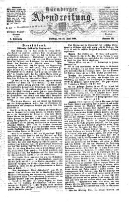 Nürnberger Abendzeitung Dienstag 21. Juni 1864