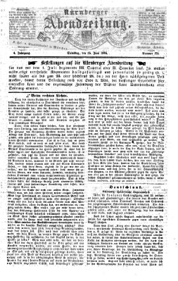 Nürnberger Abendzeitung Samstag 25. Juni 1864