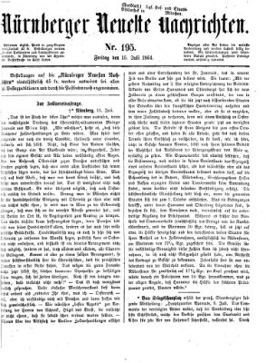 Nürnberger neueste Nachrichten Freitag 15. Juli 1864