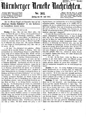 Nürnberger neueste Nachrichten Freitag 22. Juli 1864