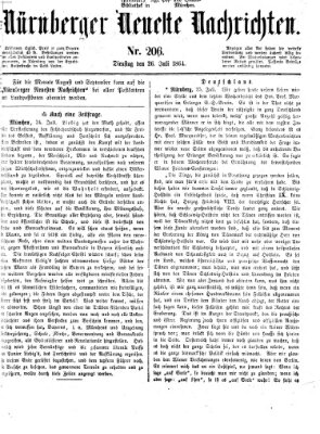 Nürnberger neueste Nachrichten Dienstag 26. Juli 1864