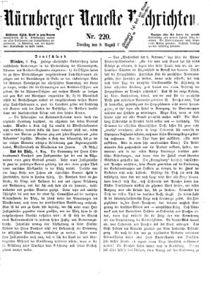 Nürnberger neueste Nachrichten Dienstag 9. August 1864