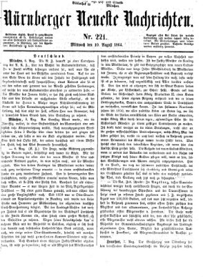 Nürnberger neueste Nachrichten Mittwoch 10. August 1864