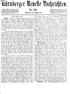 Nürnberger neueste Nachrichten Freitag 12. August 1864